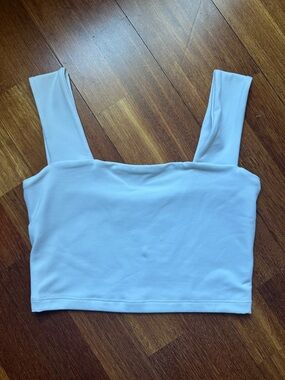 Susana Monaco White Square Crop Tank